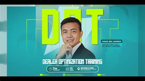 Dealers Optimization Training with Mr. Chad Del Mundo .
